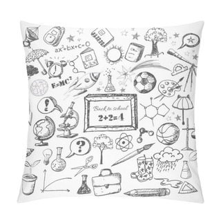 Personality  Back To School Big Doodles Set. Pillow Covers