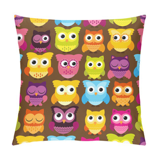 Personality  Seamless And Tileable Vector Owl Background Pattern Pillow Covers