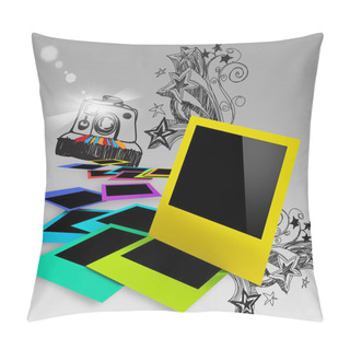 Personality  Blank Colorful Photo Frames Pillow Covers