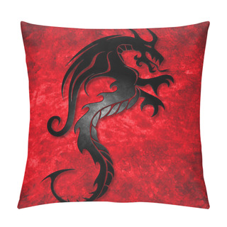 Personality  Celtic Dragon With Red Background Pillow Covers