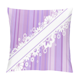 Personality  White Flowers On The Strips Pillow Covers