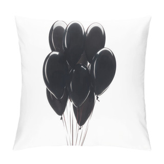 Personality  Bunch Of Black Balloons Isolated On White For Black Friday Sale Pillow Covers