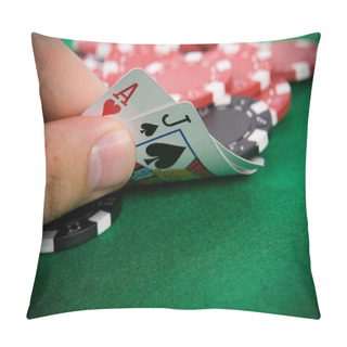 Personality  Ace Of Hearts And Black Jack Pillow Covers