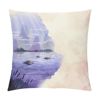 Personality  Asian Travel Illustration Pillow Covers