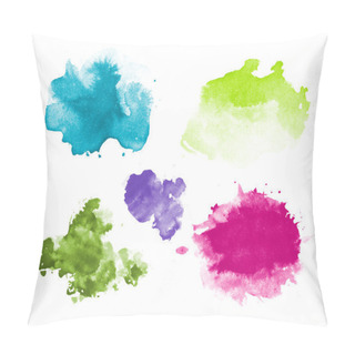 Personality  Abstract Isolated Watercolor Stains Pillow Covers