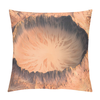 Personality  Crater Of A Former Lake On The Planet Mars. 3d Illustration Pillow Covers