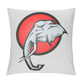 Personality  Vector Illustration Of An African Elephant Bull Facing Side View Pillow Covers
