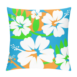 Personality  Seamless Hibiscus Flower Background Pillow Covers