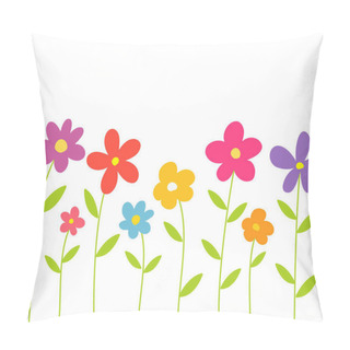 Personality  Colorful Spring Flowers. Vector Illustration Pillow Covers