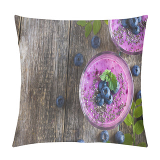 Personality  Blueberry Smoothie With Chia Seeds Pillow Covers