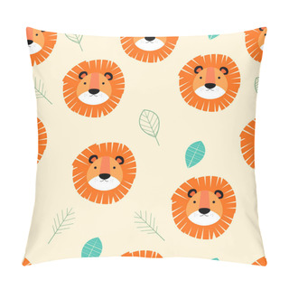 Personality  Pattern Cute Lion With Bird  Pillow Covers