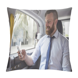 Personality  Successful Businessman In Cab Pillow Covers