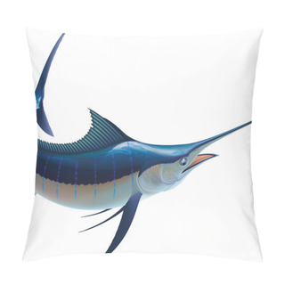 Personality  Blue Marlin Fish Pillow Covers