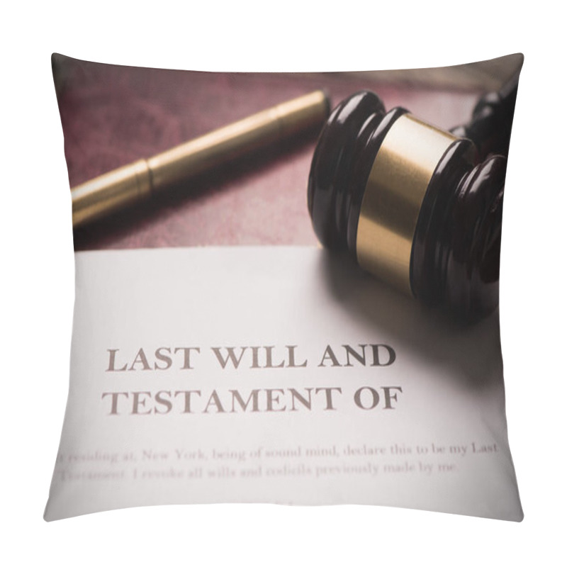 Personality  Last Will And Testament Document On Des Pillow Covers