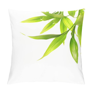 Personality  Bamboo Leaves Isolated On White Background Pillow Covers