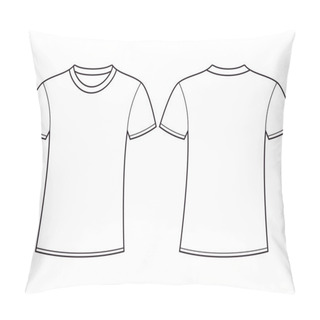 Personality  Blank T-shirt Templateck Pillow Covers