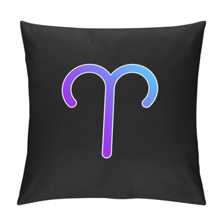 Personality  Aries Symbol Blue Gradient Vector Icon Pillow Covers