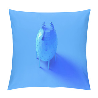 Personality  Blue Moon Base Geo Dome Structure 3d Illustration 3d Render Pillow Covers