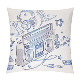 Personality  Boombox Vintage Design Pillow Covers