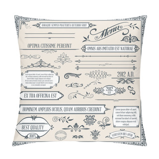 Personality  Calligraphic Design Elements Pillow Covers