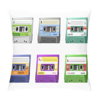 Personality  Music Cassettes. Retro  Pillow Covers