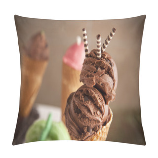 Personality  Assorted Ice Cream Cones Pillow Covers