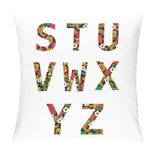 Personality  Nglish Alphabet Vector Illustration Isolated On White Background Pillow Covers