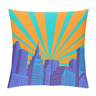Personality  Modern City Skyscrapers Pillow Covers