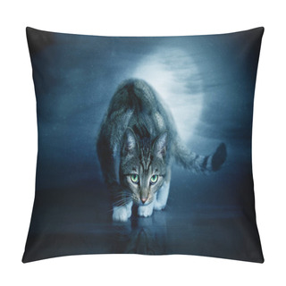 Personality  Portrait Of A Cute Cat  Pillow Covers