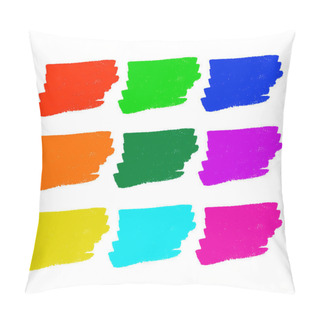 Personality  Marker Smears. Made In Different Colors For An Example. Drawn By Hand. Decor Element. Vector Illustration. Pillow Covers