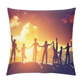 Personality  People, Friends, Family Together On The Mountain Pillow Covers