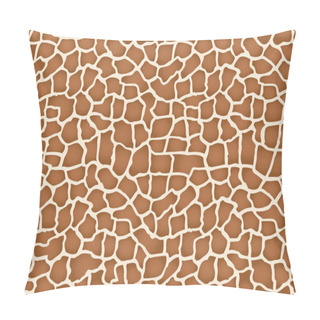 Personality  Giraffe Texture Pattern Repeated Seamless Brown White Spot Skin Fur Pillow Covers