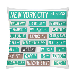 Personality  New York Street Signs Pillow Covers