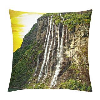 Personality  Seven Sisters Falls Pillow Covers