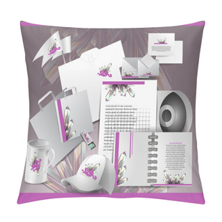 Personality  Corporate Identity Template With Abstract Elements. Pillow Covers