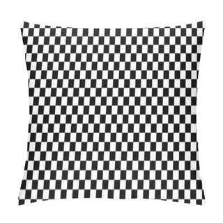 Personality  Checkered Flag. Racing Flag Isolated On White. Checker Background. Race Background. EPS 10. Pillow Covers