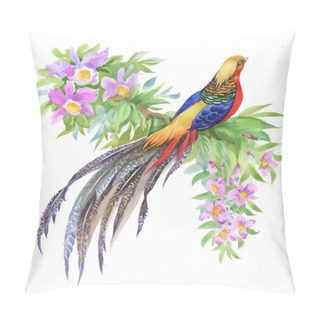 Personality  Animals Bird In Floral Pattern Pillow Covers