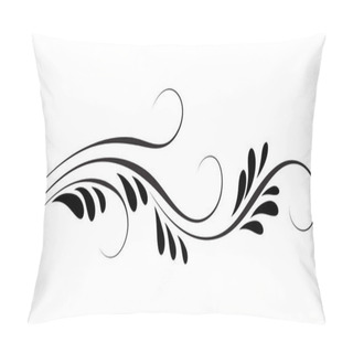 Personality  Decorative Floral Ornament For Stencil Isolated On White Pillow Covers