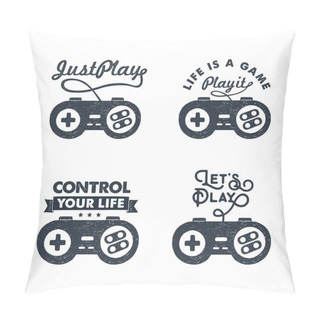 Personality  Hand Drawn 90s Themed Set Of Badges. Pillow Covers