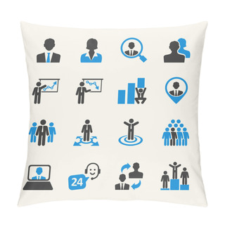 Personality  Business People - Web Icon Collection Pillow Covers