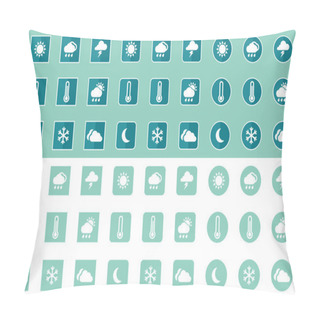 Personality  Weather Icons Pillow Covers
