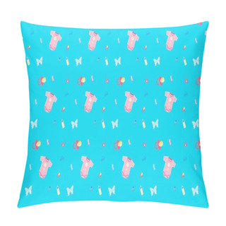 Personality  Colored Background With Different Accessories Pillow Covers