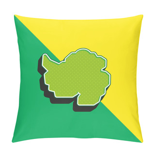 Personality  Antarctic Green And Yellow Modern 3d Vector Icon Logo Pillow Covers