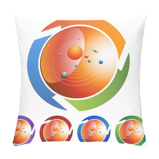Personality  Solar System Web Icon Pillow Covers