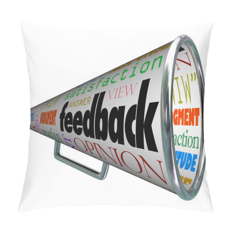 Personality  Feedback Megaphone Bullhorn Opinion Sharing Pillow Covers