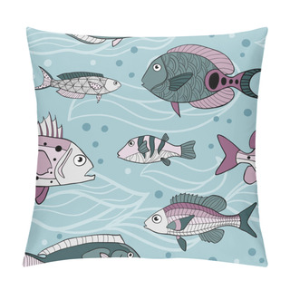Personality  Vector Sea Seamless Pattern Pillow Covers