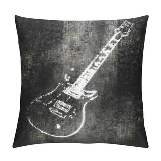 Personality  Electric Guitar Background Pillow Covers