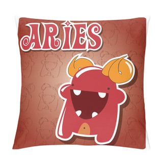 Personality  Zodiac Sign Aries Pillow Covers
