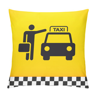 Personality  Taxi Theme With Passenger Pillow Covers