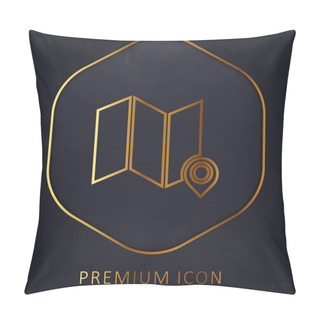 Personality  Address Golden Line Premium Logo Or Icon Pillow Covers